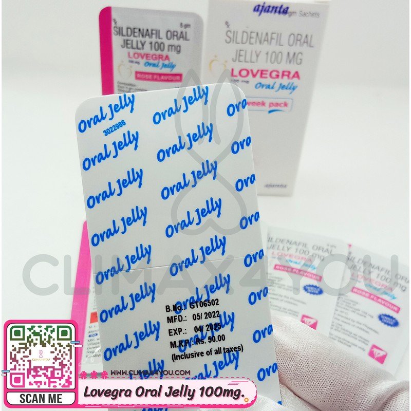 Lovegra Oral Jelly 100mg. I ยาเพิ่มอารมณ์สำหรับผู้หญิง